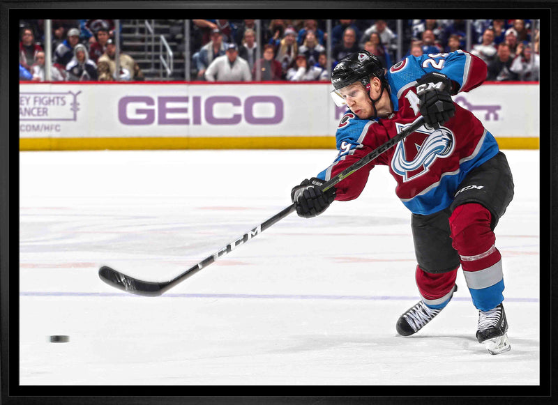 Nathan MacKinnon Colorado Avalanche Framed 20x29 Shooting Canvas