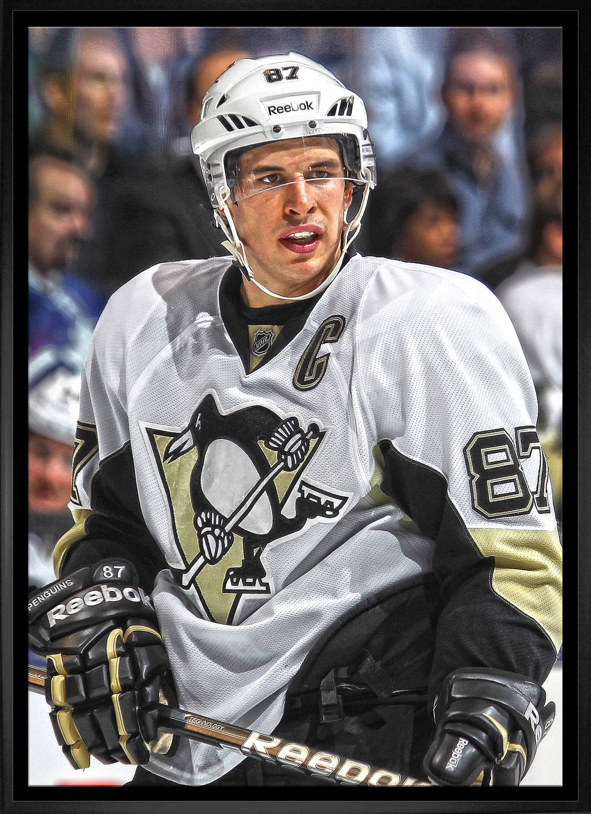 Sidney Crosby Pittsburgh Penguins Framed 20x29 Close-Up Canvas