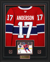 Josh Anderson Signed Framed 34x42 Montreal Canadiens Home Fanatics Premium Jersey - AUCTION