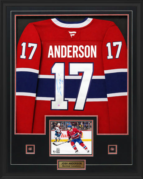 Josh Anderson Signed Framed 34x42 Montreal Canadiens Home Fanatics Premium Jersey - AUCTION