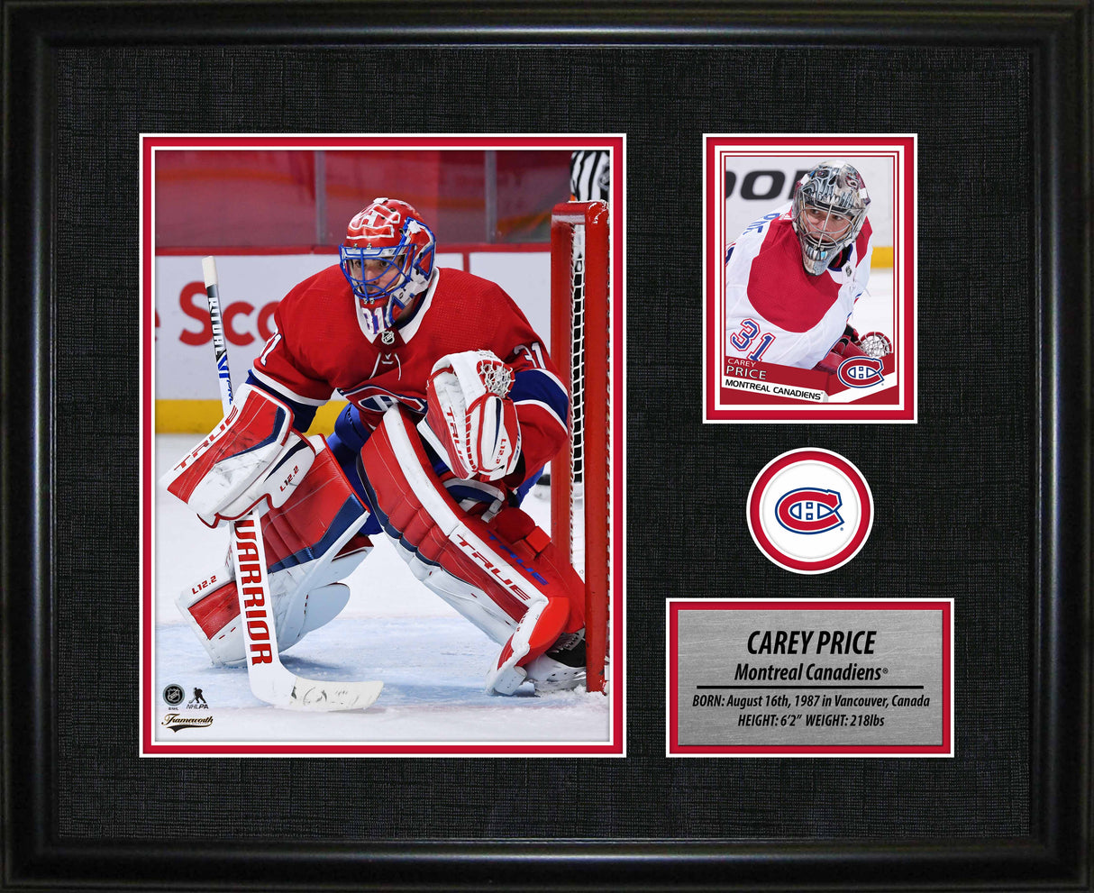 Carey Price 12.5x15 PhotoCard Frame Montreal Canadiens