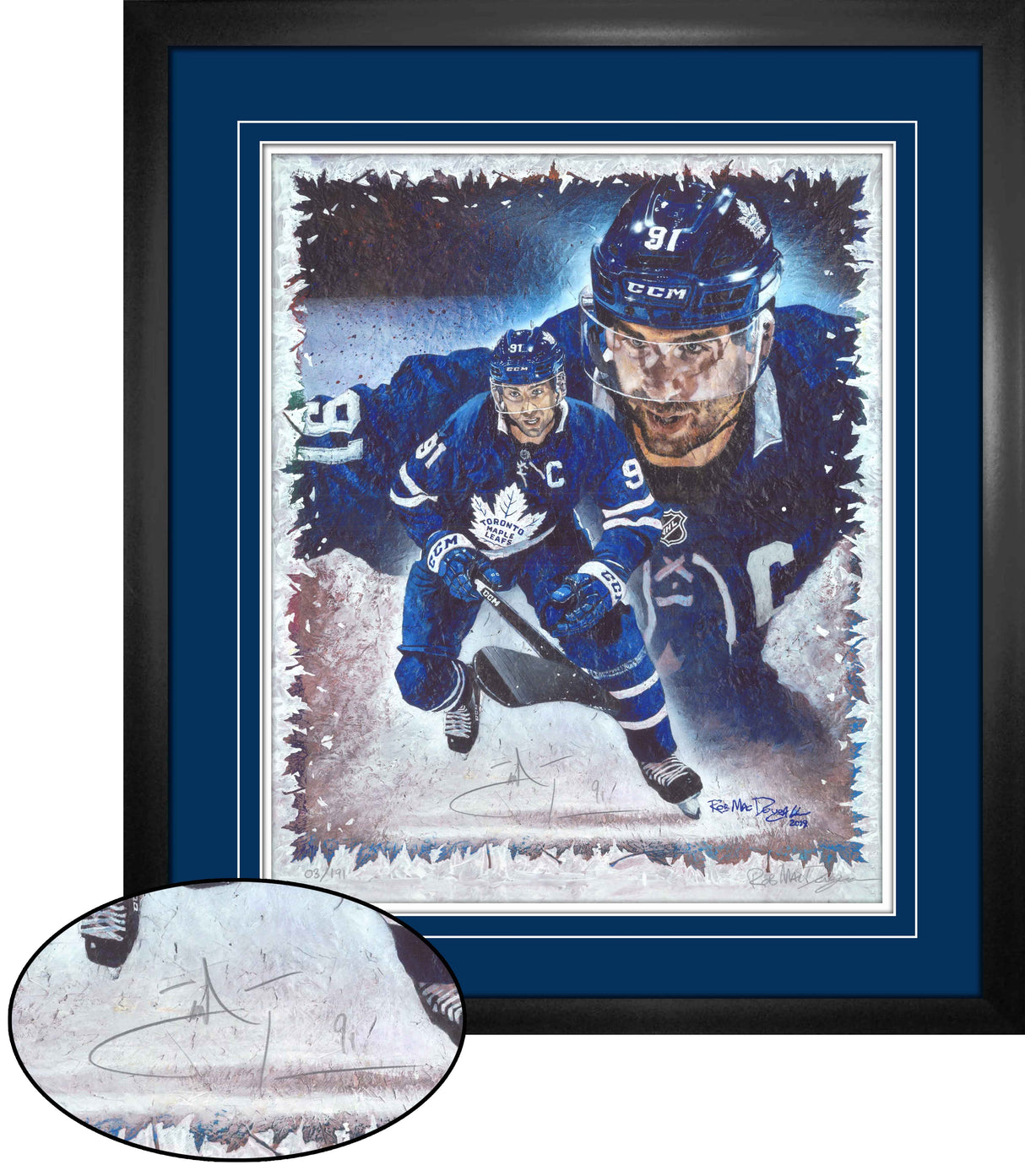 John Tavares and Rob MacDougall Dual-Signed Toronto Maple Leafs 16x20 Limited Edition Print (LE/191) - AUCTION
