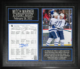 Mitch Marner Toronto Maple Leafs Signed Frame Six-Point Night Scoresheet - AUCTION