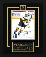 Mitch Marner Signed 8x10 Photo Framed Etched Mat Vegas Golden Knights Action-V