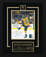 Mitch Marner Signed 8x10 Photo Framed Etched Mat Vegas Golden Knights Celebration-V - AUCTION