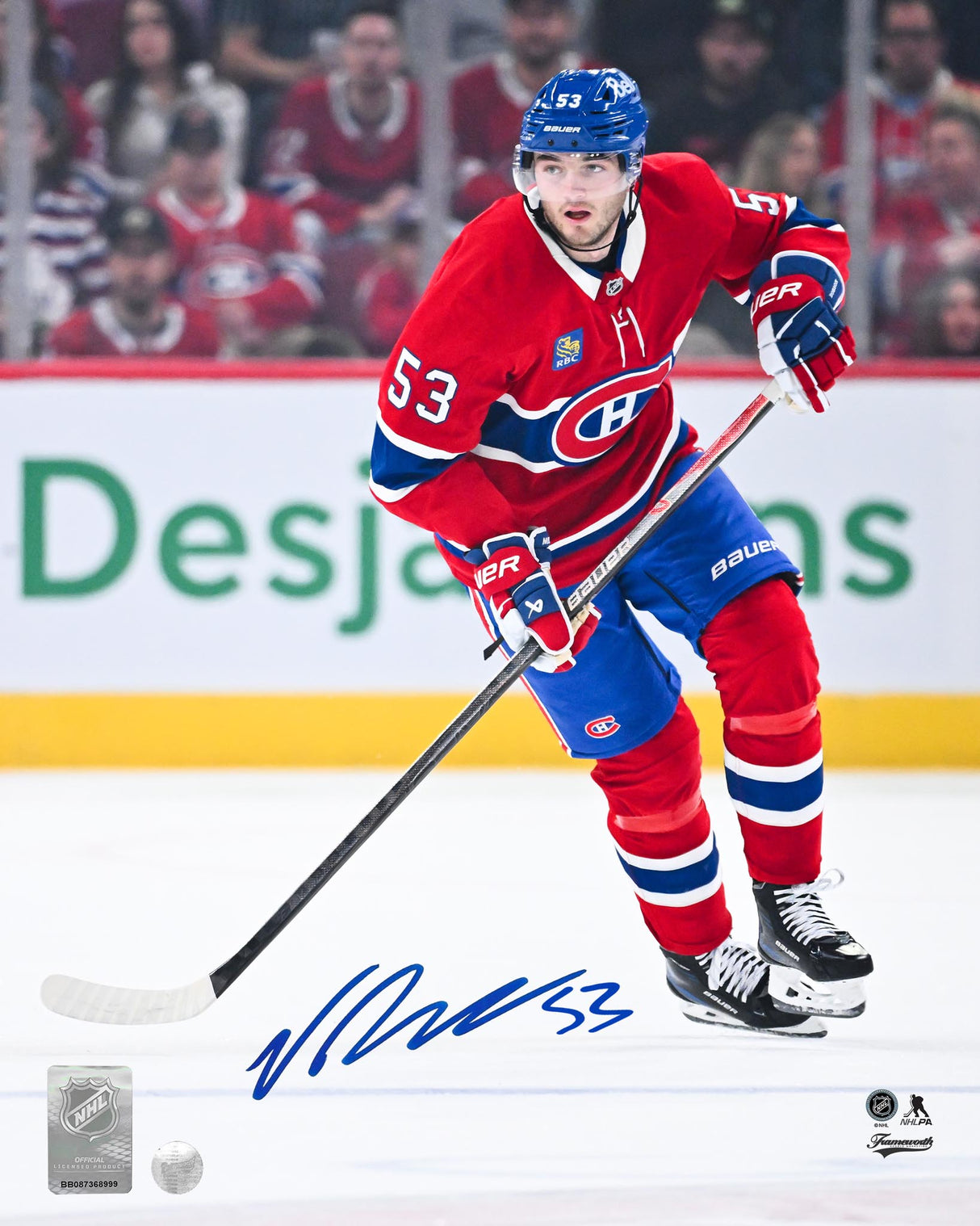 Noah Dobson Signed 8x10 Photo Unframed Montreal Canadiens Action