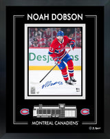 Noah Dobson Signed 8x10 Framed PhotoGlass Montreal Canadiens Action