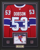 Noah Dobson Signed Framed Montreal Canadiens Fanatics Premium Jersey - AUCTION