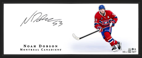 Noah Dobson Signed Framed Montreal Canadiens 18x44 Oversized Print Signature Series (Limited Edition of 53) - AUCTION