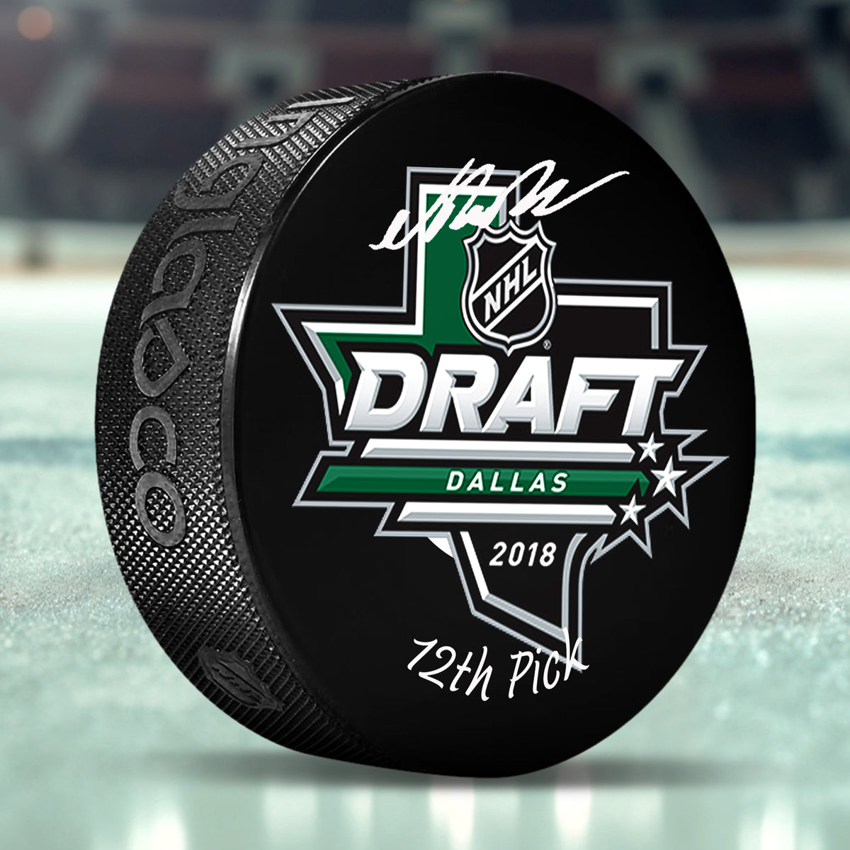 Noah Dobson Signed 2018 NHL Draft Puck Insc "12th Pick" - AUCTION