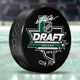 Noah Dobson Signed 2018 NHL Draft Puck Insc "12th Pick" - AUCTION