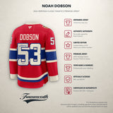 Noah Dobson Signed Montreal Canadiens 2026 Heritage Classic Fanatics Premium Red Jersey (Limited Edition of 53)