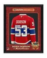 Noah Dobson signed framed 34x42 Montreal Canadiens 2026 Heritage Classic jersey, illustrative mock-up