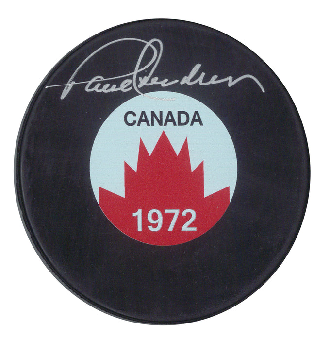 Paul Henderson Signed Team Canada 1972 Logo Puck
