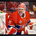 Carey Price Montreal Canadiens Signed Framed 20x29 Close-Up Canvas