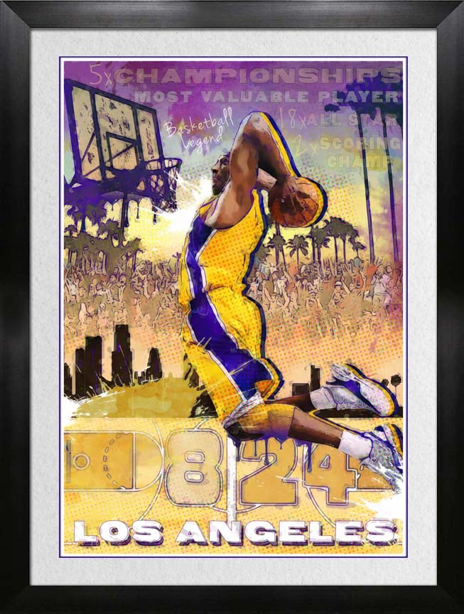 Basketball Los Angeles Tribute Framed Print