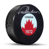 Paul Henderson Signed Team Canada 1972 Logo Puck - AUCTION