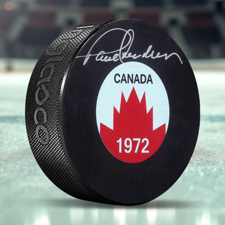 Paul Henderson Signed Team Canada 1972 Logo Puck