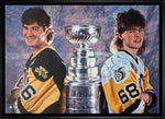 Jaromir Jagr Signed Framed 20x29 Pittsburgh Penguins Cup Pose with Mario Lemieux Canvas