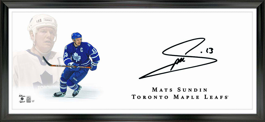 Mats Sundin Signed Framed Toronto Maple Leafs 18x44 Oversized Print Signature Series (Limited Edition of 99) - AUCTION