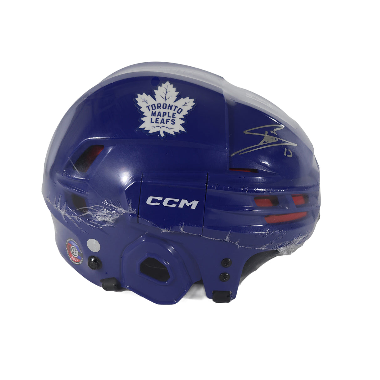 Mats Sundin Signed Toronto Maple Leafs Helmet CCM  Royal Blue (Tacks 70) - AUCTION