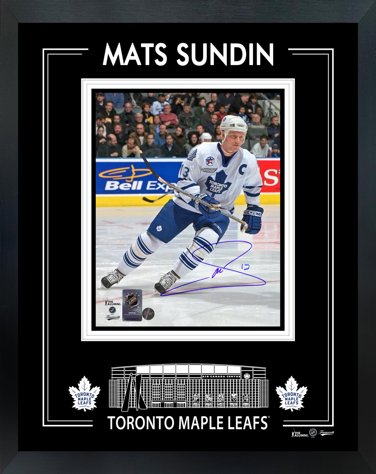 Mats Sundin Signed 8x10 Framed PhotoGlass Toronto Maple Leafs Action-V - AUCTION