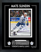 Mats Sundin Signed 8x10 Framed PhotoGlass Toronto Maple Leafs Action-V - AUCTION