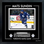 Mats Sundin Signed 8x10 Framed PhotoGlass Toronto Maple Leafs Action-H