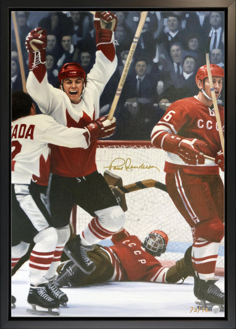 Paul Henderson Signed 20x29 Canvas Framed '72 Summit Series (Limited Edition of  72) - AUCTION
