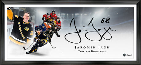 Jaromir Jagr Signed Framed 18x44 Print Oversized Autograph "Timeless Dominance" (Limited Edition of 68) - AUCTION