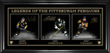 Legends of Pittsburgh Triple-Framed 8x10 Collection Signed by Jaramir Jagr and Sidney Crosby, with an Embedded Mario Lemieux Autograph - AUCTION