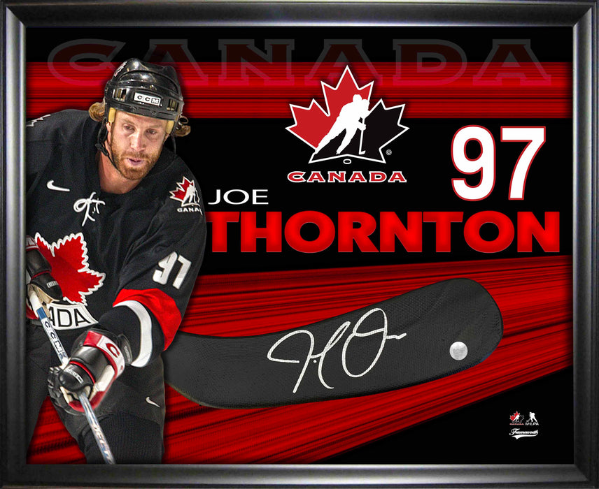 Joe Thornton Signed PhotoGlass Team Canada Stickblade - Frameworth Sports Canada 