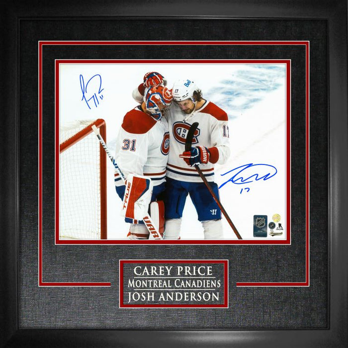 Carey Price and Josh Anderson Montreal Canadiens Dual-Signed Framed 11x14 Celebration Photo