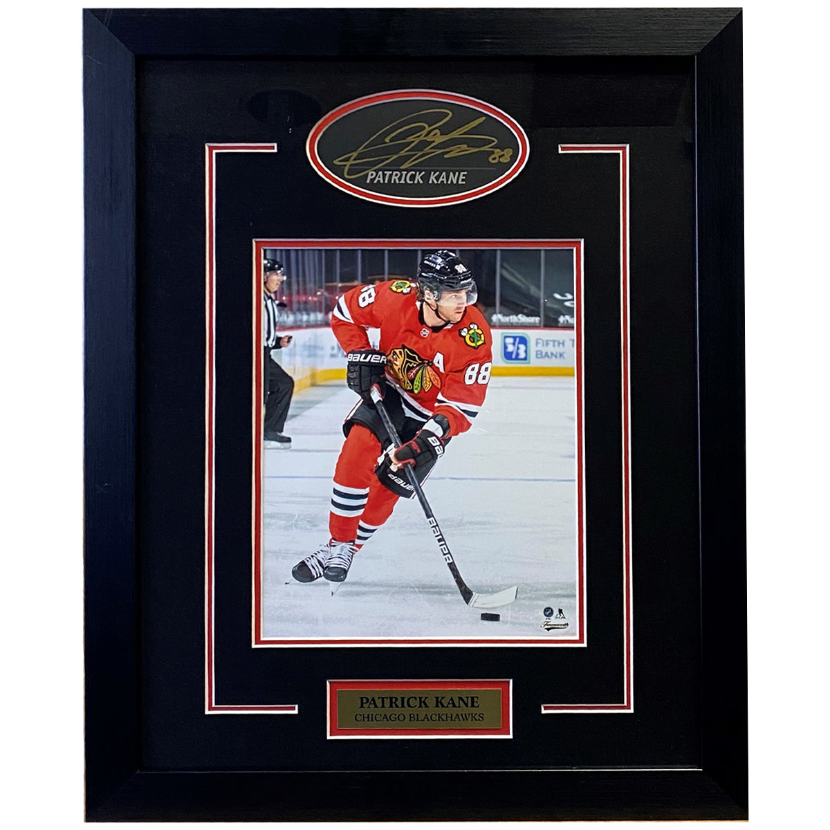 Patrick Kane Chicago Blackhawks Signed Framed Print with 8x10 Skating Photo