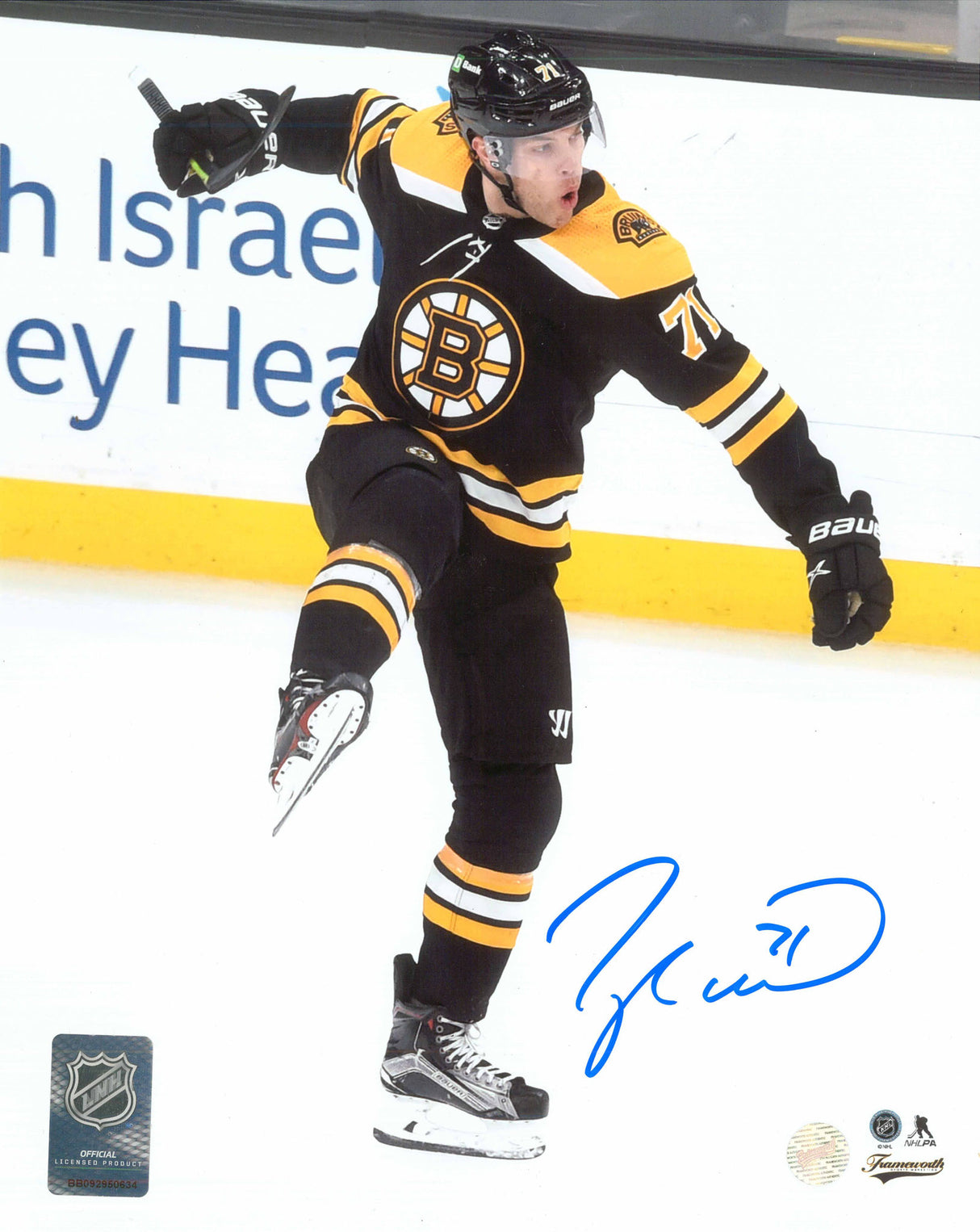 Taylor Hall Boston Bruins Signed 8x10 Goal Celebration Photo - Frameworth Sports Canada 