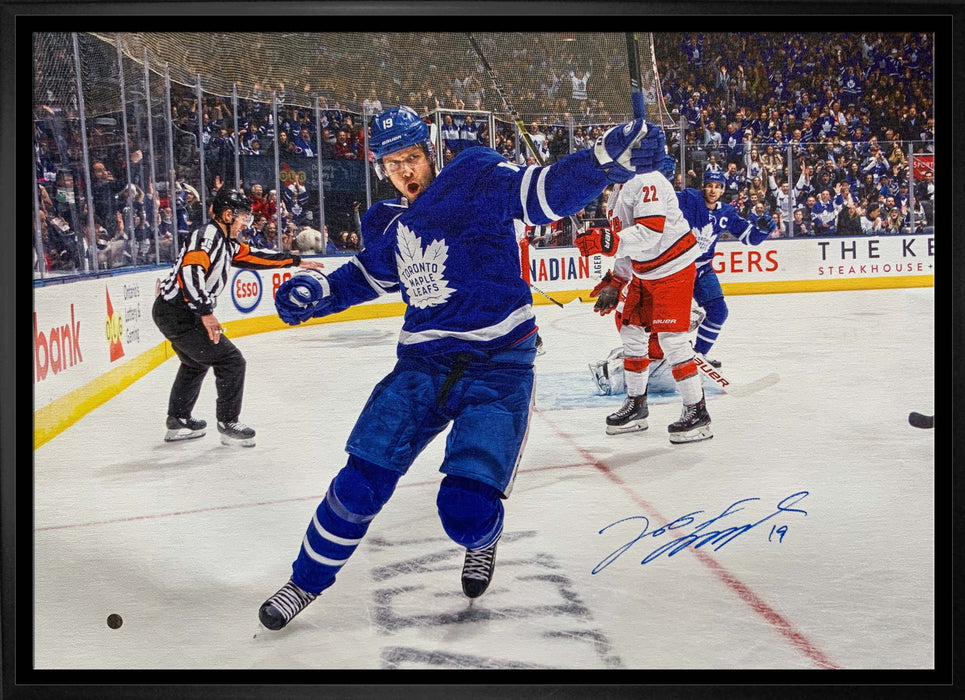Jason Spezza Toronto Maple Leafs Signed Framed 20x29 Goal Celebration Canvas