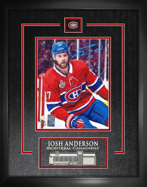 Josh Anderson Montreal Canadiens Signed Framed 8x10 Close-Up Photo - Frameworth Sports Canada 