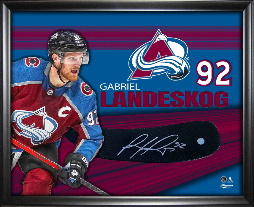 Gabriel Landeskog Colorado Avalanche Signed Framed Stickblade