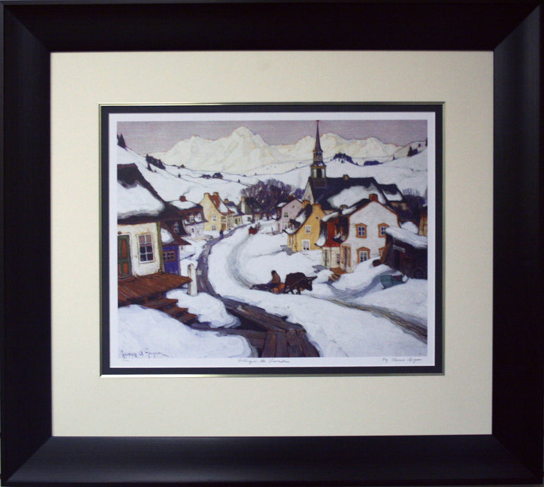 Village In The Laurentians By Clarence Gagnon Framed - Frameworth Sports Canada 