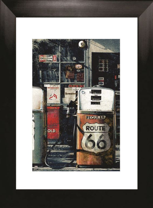 Route 66 Gas Stations Framed Print - Frameworth Sports Canada 