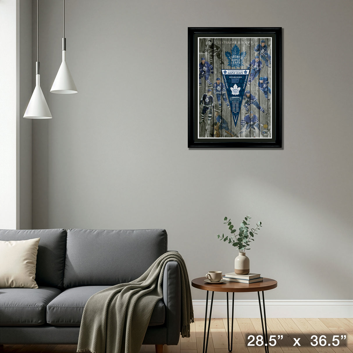 Toronto Maple Leafs Yesterday and Today Framed Collage – Detail – Frameworth