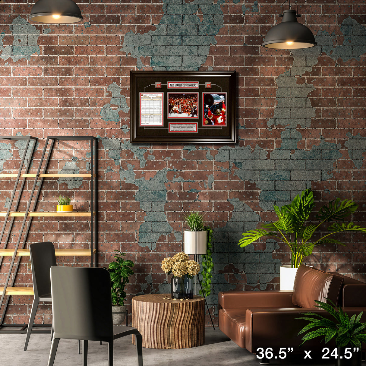 Calgary Flames Framed 1989 Stanley Cup Champions Scoresheet Collage – Lifestyle – Frameworth