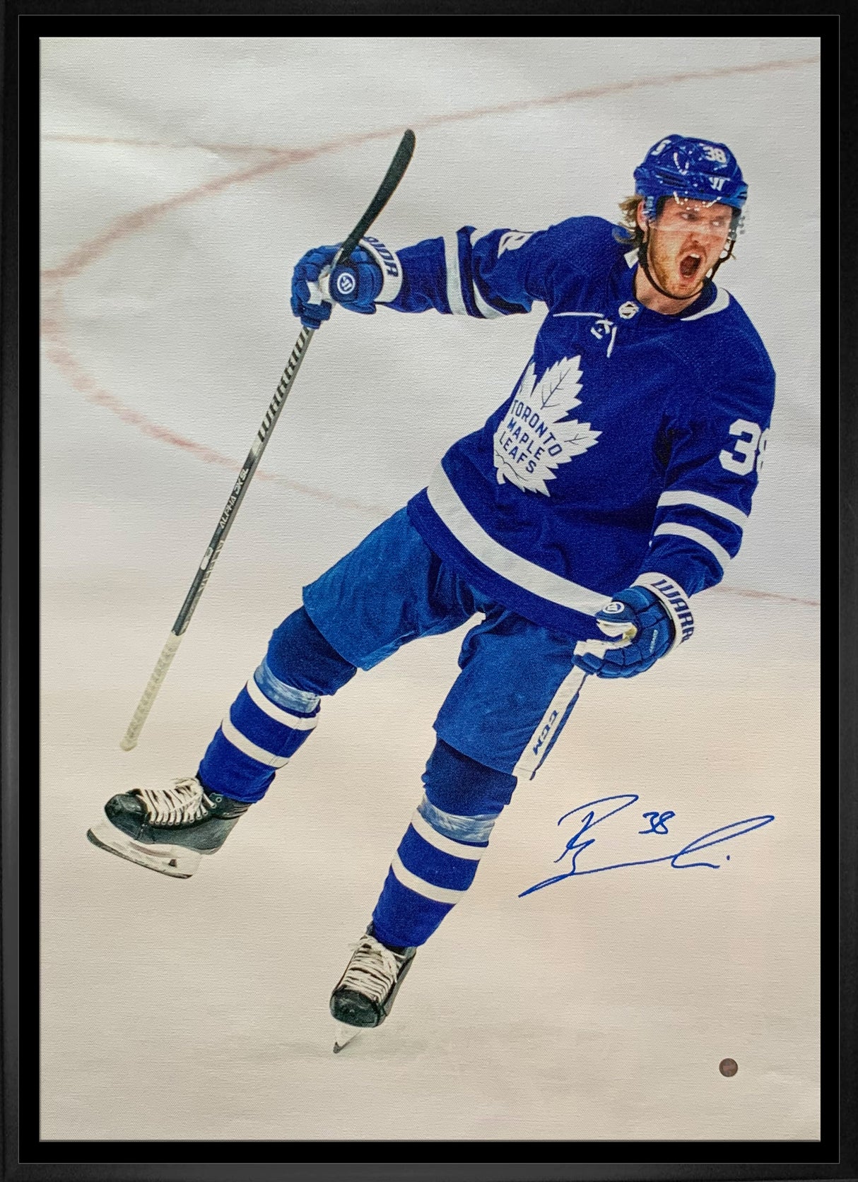 Rasmus Sandin Toronto Maple Leafs Signed Framed 20x29 Celebration Canvas