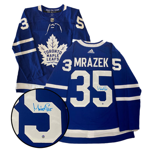 Petr Mrazek Signed Toronto Maple Leafs Blue Adidas Authentic Jersey - Frameworth Sports Canada 