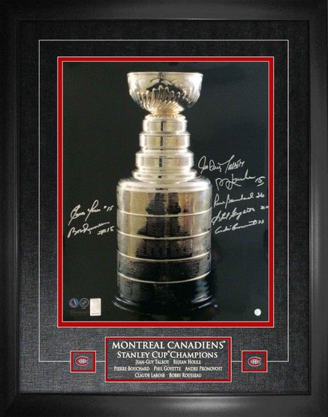 Montreal Canadiens Multi Signed Framed 16x20 Stanley Cup Photo - AUCTION