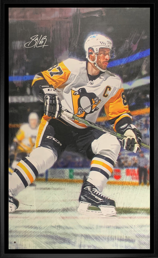 Sidney Crosby Pittsburgh Penguins Signed Framed 36x60 Action Gallery Edition Canvas 
(Limited Edition of 28) - Frameworth Sports Canada 
