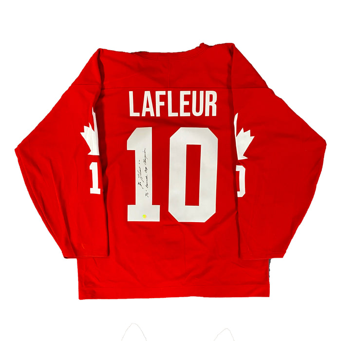 Guy Lafleur Signed Team Canada 1976 Replica Red Jersey