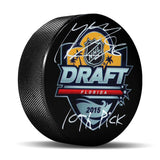 Mikko Rantanen Signed 2015 NHL Draft Puck with "10th Pick" Inscribed