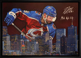 Nazem Kadri Colorado Avalanche Signed Framed 20x29 Colorado Skyline Canvas LE/ 99 - Frameworth Sports Canada 