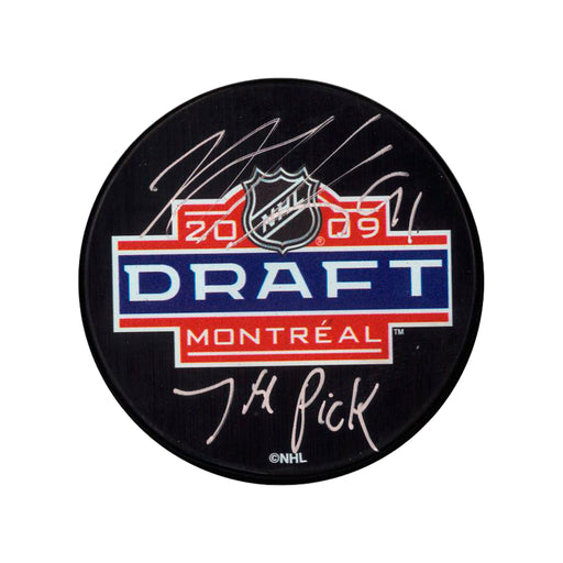 Nazem Kadri Signed 2015 NHL Entry Draft Puck with "7th Pick" Inscribed - Frameworth Sports Canada 